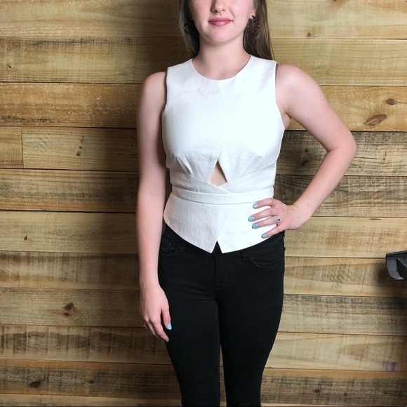 BCBG MaxAzria, crossover peplum top, Elley - Picture 2 of 9